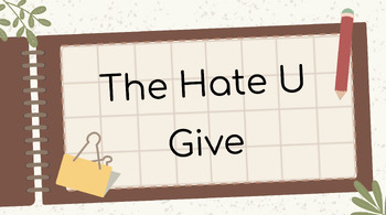 Preview of The Hate You Give - Vocab
