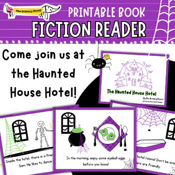 Preview of The Haunted House Hotel Fiction Emergent Reader with Comprehension & Coloring