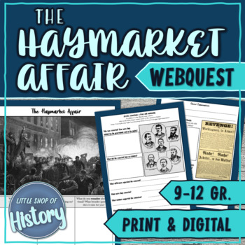 Preview of The Haymarket Affair History Web Quest and Primary Source Analysis