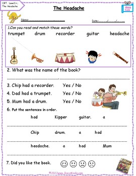 Oxford Reading Tree Characters Worksheet