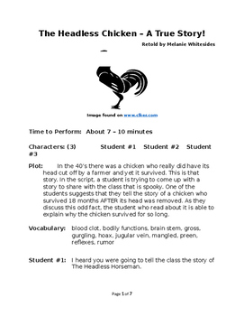 Preview of The Headless Chicken - A True Story Reader's Theater