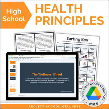 Preview of Dimensions of Health and Interactive Wellness Wheel  | Health Education