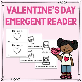 Preview of The Hearts: Valentine's Day Emergent Reader | Mini Book