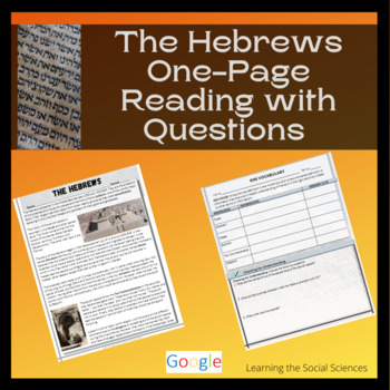 Preview of The Hebrews & the Basic Teachings of Judaism One Page Reading: Print & Digital