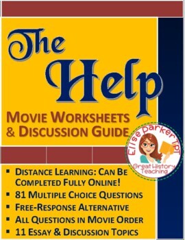 Preview of The Help Movie Worksheets, Tests, and Movie Guide