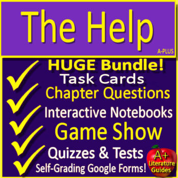 Preview of The Help by Kathryn Stockett Novel Study Unit Comprehension Activities and Tests