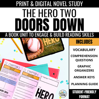 Preview of The Hero Two Doors Down Novel Study: Literature Unit for Book by Sharon Robinson