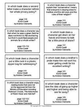Extra Credit By Andrew Clements Over 100 Ebob Questions