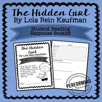 Preview of The Hidden Girl Reading Response STUDENT BOOKLET