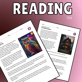 Preview of The Hidden Secrets Grade 6th Mysterious Fictions Reading Comprehension Passages