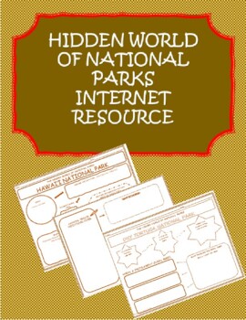 Preview of The Hidden World of National Parks Virtual Trip Worksheets