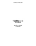 The Hideout by Peg Kehret Chapter 1-6 Quiz