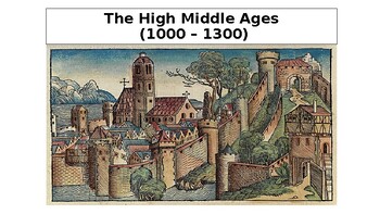 Preview of The High Middle Ages (1000 - 1300) - Entire Unit PowerPoint and Guided Notes