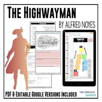 Preview of "The Highwayman" by Alfred Noyes Poetry Unit - DIGITAL & PRINT
