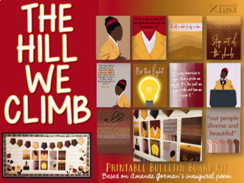 Preview of The Hill We Climb (Amanda Gorman) Bulletin Board Kit