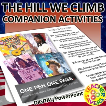 Preview of The Hill We Climb Poetry Companion Activities