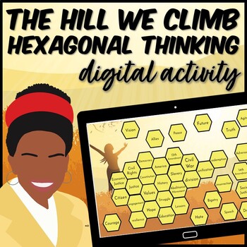 Preview of The Hill We Climb by Amanda Gorman Hexagonal Thinking Activity (Digital)