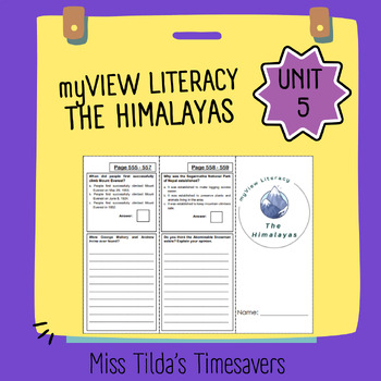 Preview of The Himalayas - myView Literacy 4