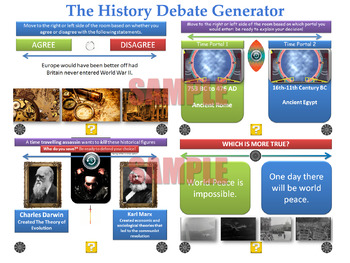 Preview of The History Debate Generator [200 Slide PPT with 'Randomiser'] [P4C]