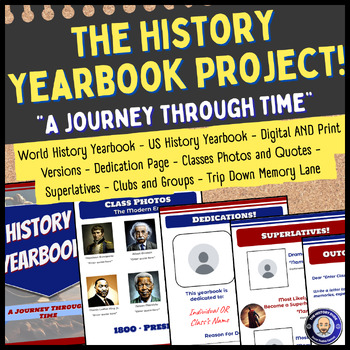 Preview of The History Yearbook: A Journey Through Time! Project - End of Year OR Research