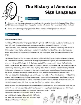 Preview of The History of American Sign Language (Distance Learning Version Included)