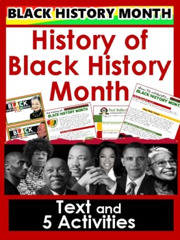 Preview of The History of Black History Month: Text & 5 Activities  Gr 3-4