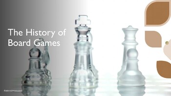 Preview of The History of Board Games- PowerPoint, Audio, and Questions