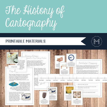 Preview of The History of Cartography- 3-Part Cards, Timeline, Reading Passages, and more!