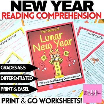 Preview of History of Lunar New Year Reading Comprehension Worksheets
