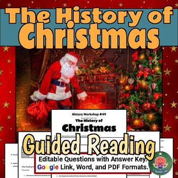 Preview of The History of Christmas No Prep Lesson (Google, Word, PDF)