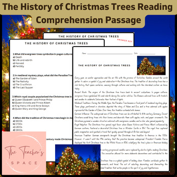 Preview of The History of Christmas Trees Reading Comprehension Passage