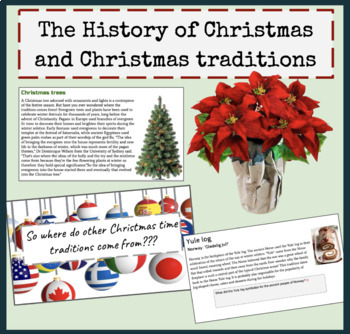 Preview of The History of Christmas and Christmas traditions