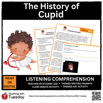 Preview of The History of Cupid Listening Comprehension Passages with Audio