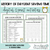The History of Daylight Saving Time Print Activities + Goo