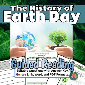 Preview of The History of Earth Day No Prep Lesson and Ecology Terms Crossword Puzzle