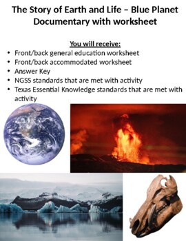 Preview of The Story of Earth and Life Documentary Worksheet (with key)