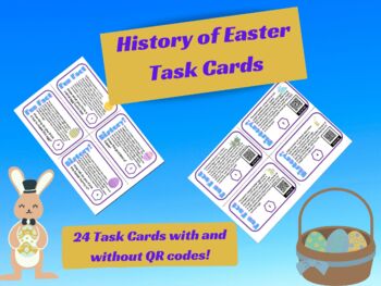 Preview of The History of Easter Task Cards/ Scoot Activity