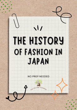 Preview of The History of Fashion in Japan (NO PREP NEEDED)