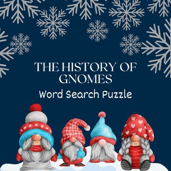 Preview of The History of Gnomes Word Search Puzzle - Gnomies in History Word Search Puzzle