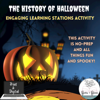 Preview of The History of Halloween Engaging & No-Prep Learning Stations Activity