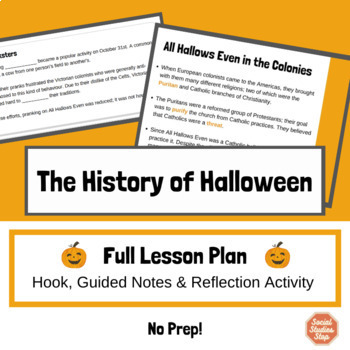 Preview of The History of Halloween: Full Lesson Plan with Guided Notes