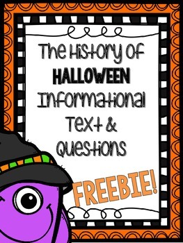 Preview of The History of Halloween Informational Text and Questions FREEBIE