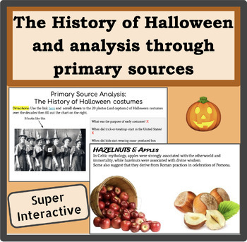 Preview of The History of Halloween and  analysis through primary sources