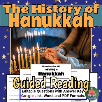 Preview of The History of Hanukkah No Prep Lesson (Google, PDF)