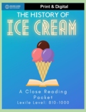 The History of Ice Cream Close Reading Packet