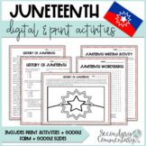 The History of Juneteenth Activities Digital and Print Versions