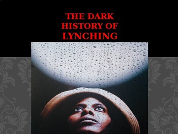 Preview of The History of Lynching/ Strange Fruit Song Analysis