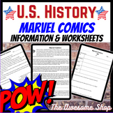 The History of Marvel Comics Informational Text & worksheets