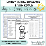 The History of Rosh Hashanah & Yom Kippur Activities Digit