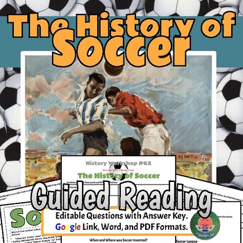 Preview of The History of Soccer No Prep Lesson and Crossword Puzzle